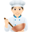 woman cook: light skin tone