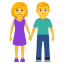woman and man holding hands