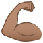 flexed biceps: medium skin tone