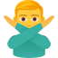 man gesturing NO