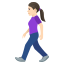 woman walking: light skin tone