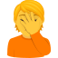 person facepalming